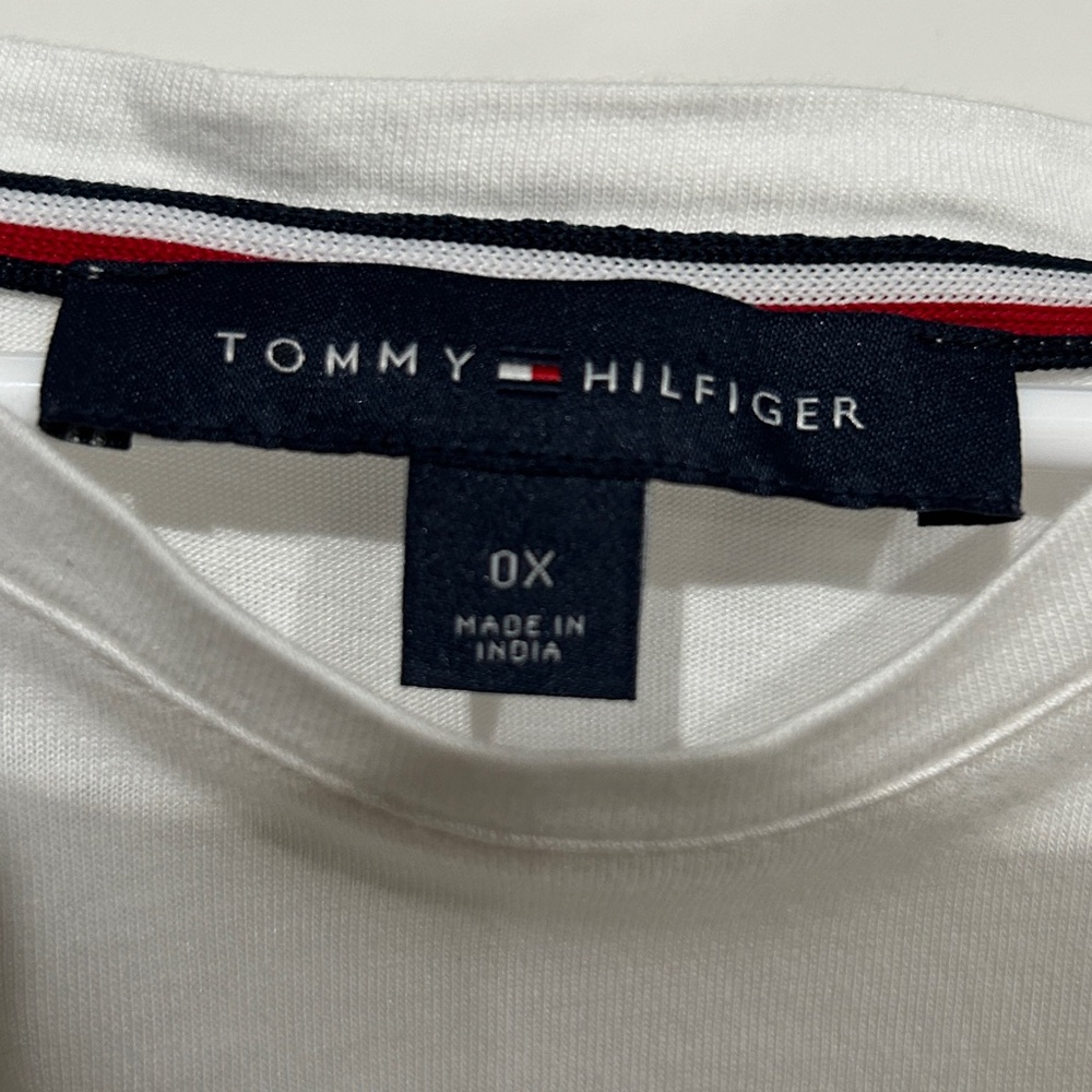 Tommy Hilfiger White Tee with Navy Accents